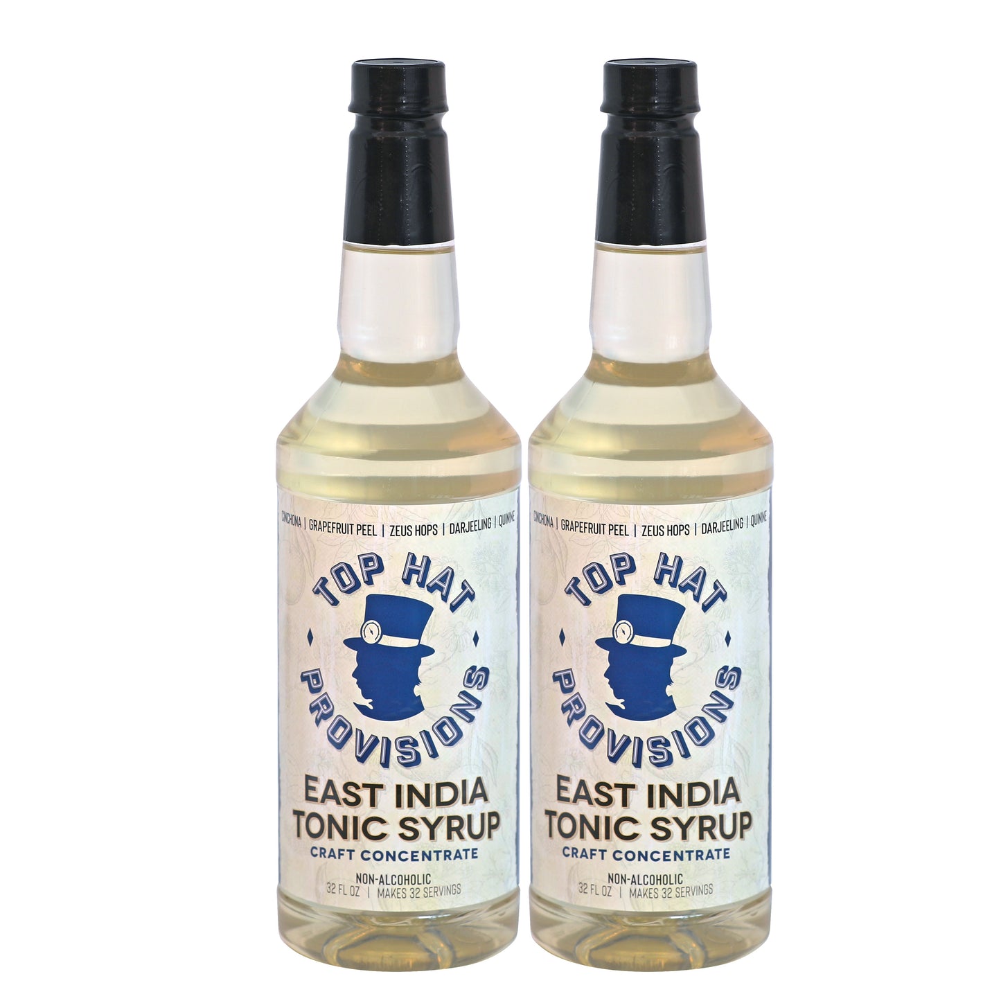 Top Hat East India Tonic Syrup & 5x Quinine Concentrate - 12x32oz Case