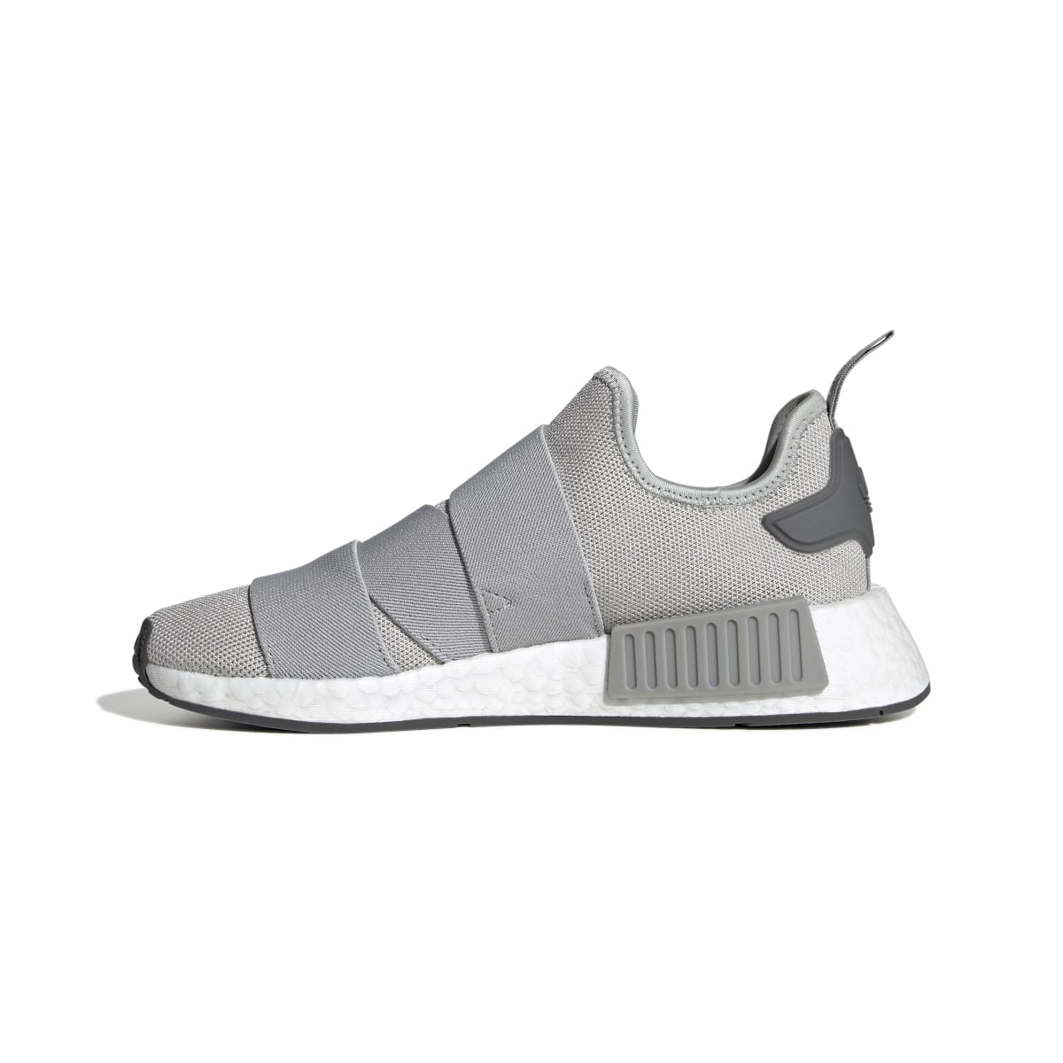 ADIDAS GW9470 NMD_R1 STRAP WMN'S (Medium) Gray/White/Gray Stretch Knit Running Shoes - Groove Rabbit