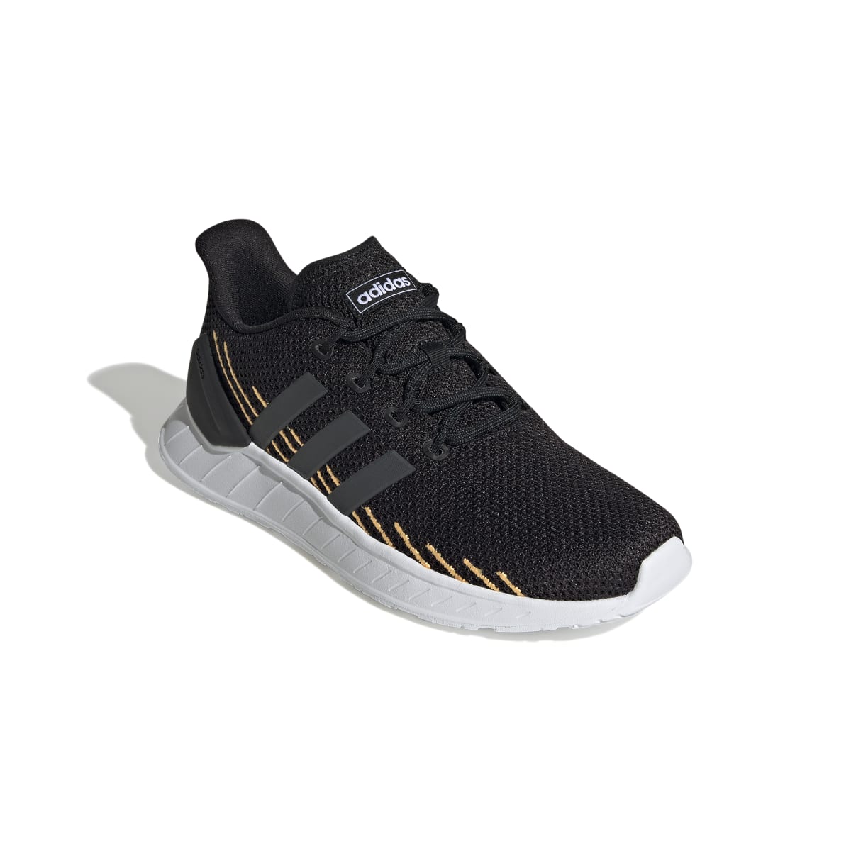 ADIDAS GX0635 QUESTAR FLOW NXT MN'S (Medium) Black/White/Orange Mesh Running Shoes - Groove Rabbit