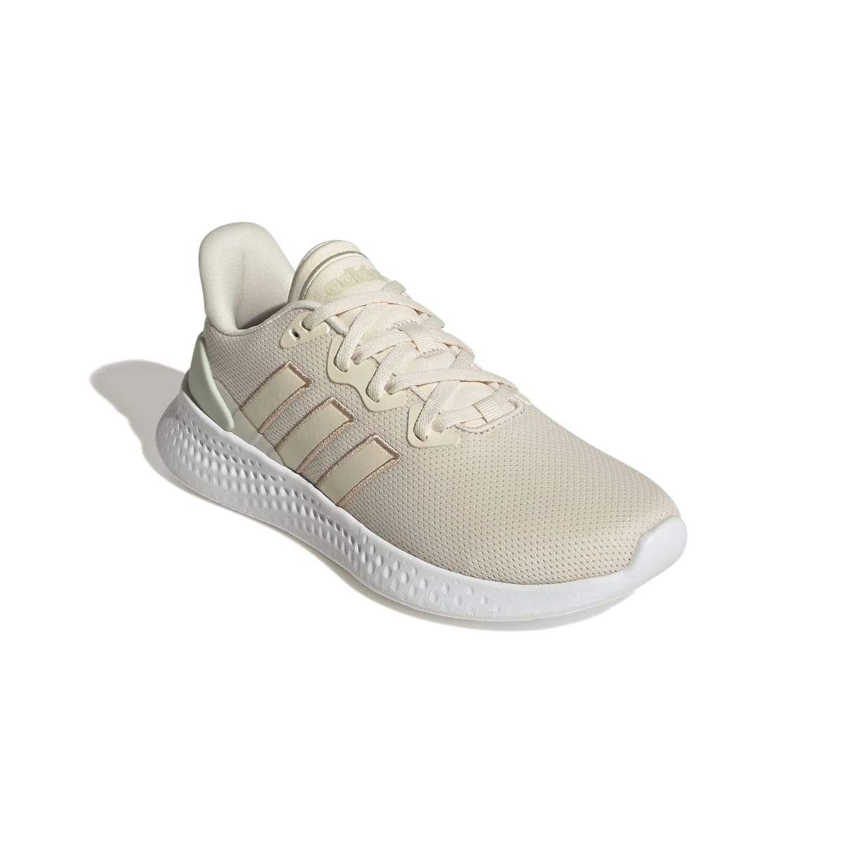 ADIDAS GZ6773 PUREMOTION SE WMN'S (Medium) White/Beige/Green Textile Running Shoes - Groove Rabbit