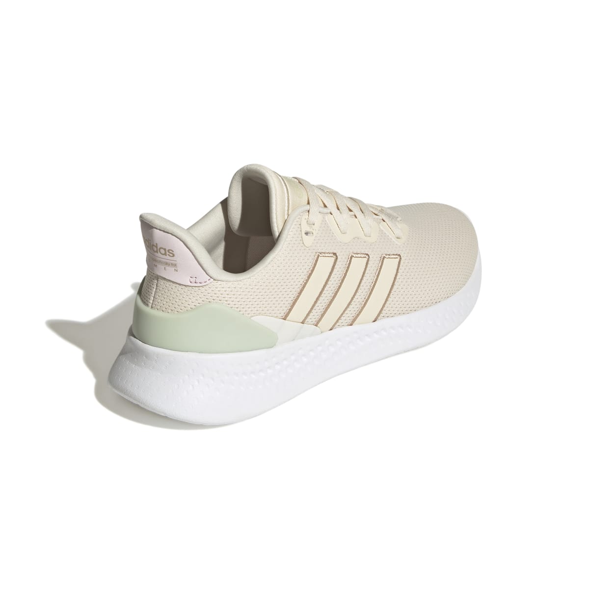 ADIDAS GZ6773 PUREMOTION SE WMN'S (Medium) White/Beige/Green Textile Running Shoes - Groove Rabbit