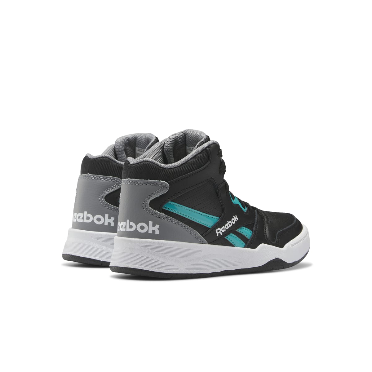 REEBOK GX1456 BB4500 COURT KID'S (Medium) Black/Grey/Teal Synthetic & Leather Basketball Shoes - Groove Rabbit