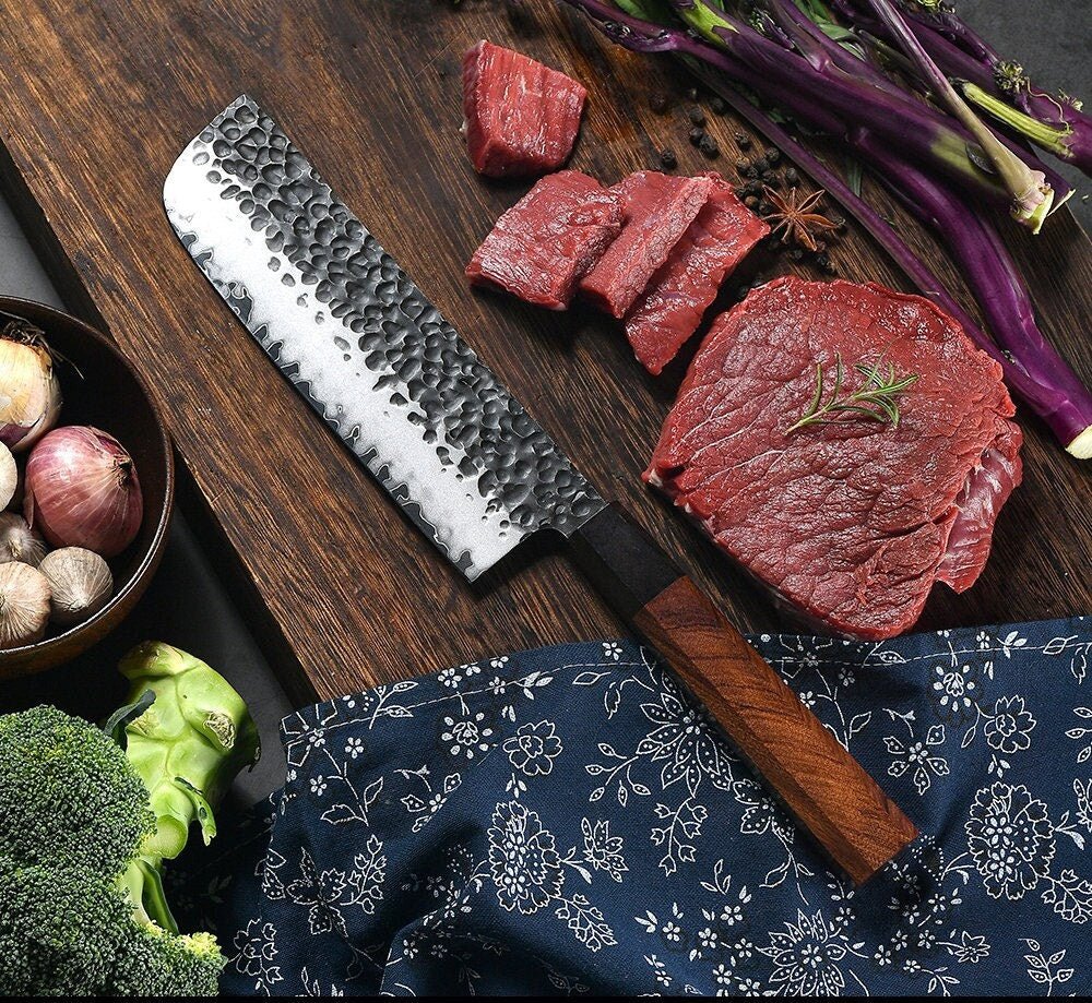 RYUJIN ™ Chef Knife, Damascus Steel Knife, Japanese Chef Knife, Damascus Knives - Groove Rabbit