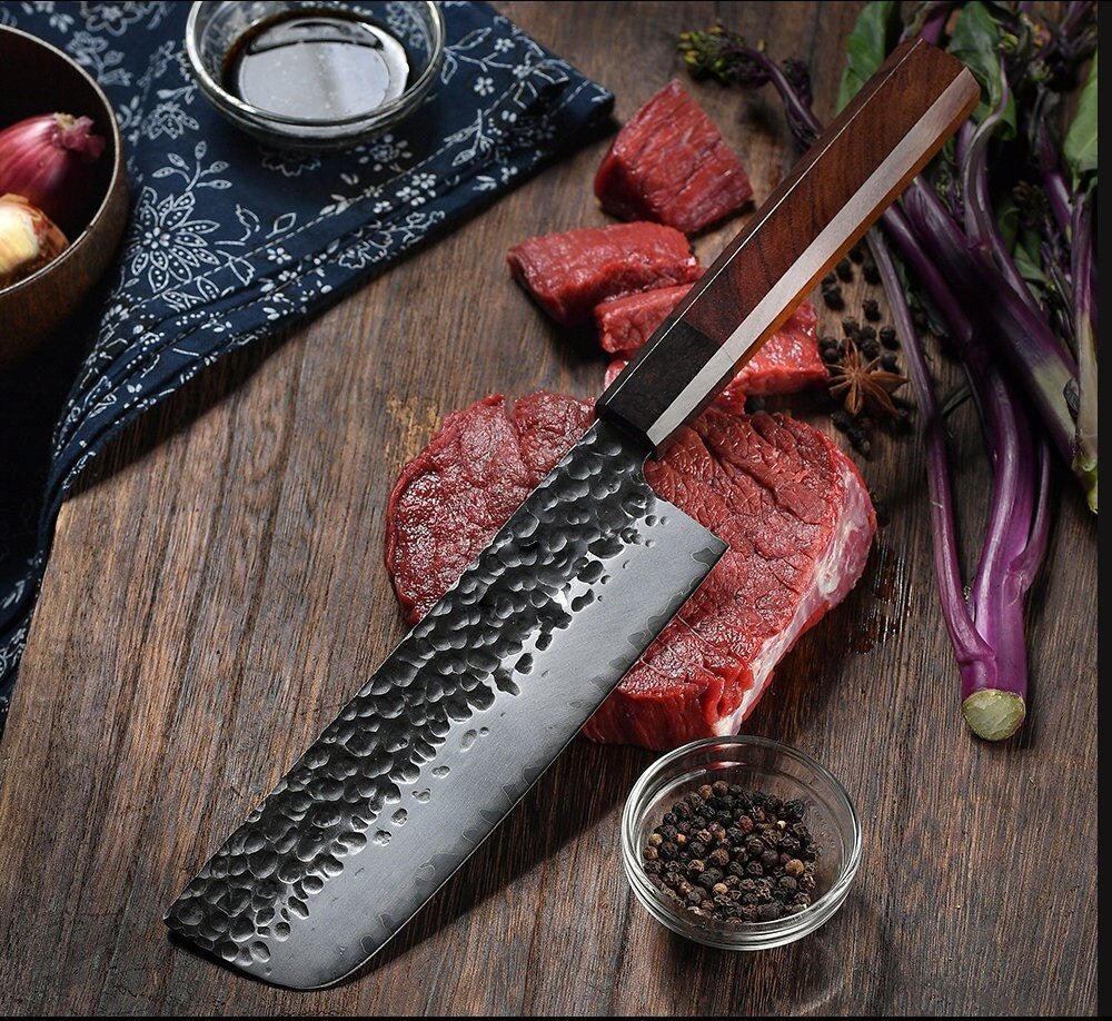 RYUJIN ™ Chef Knife, Damascus Steel Knife, Japanese Chef Knife, Damascus Knives - Groove Rabbit