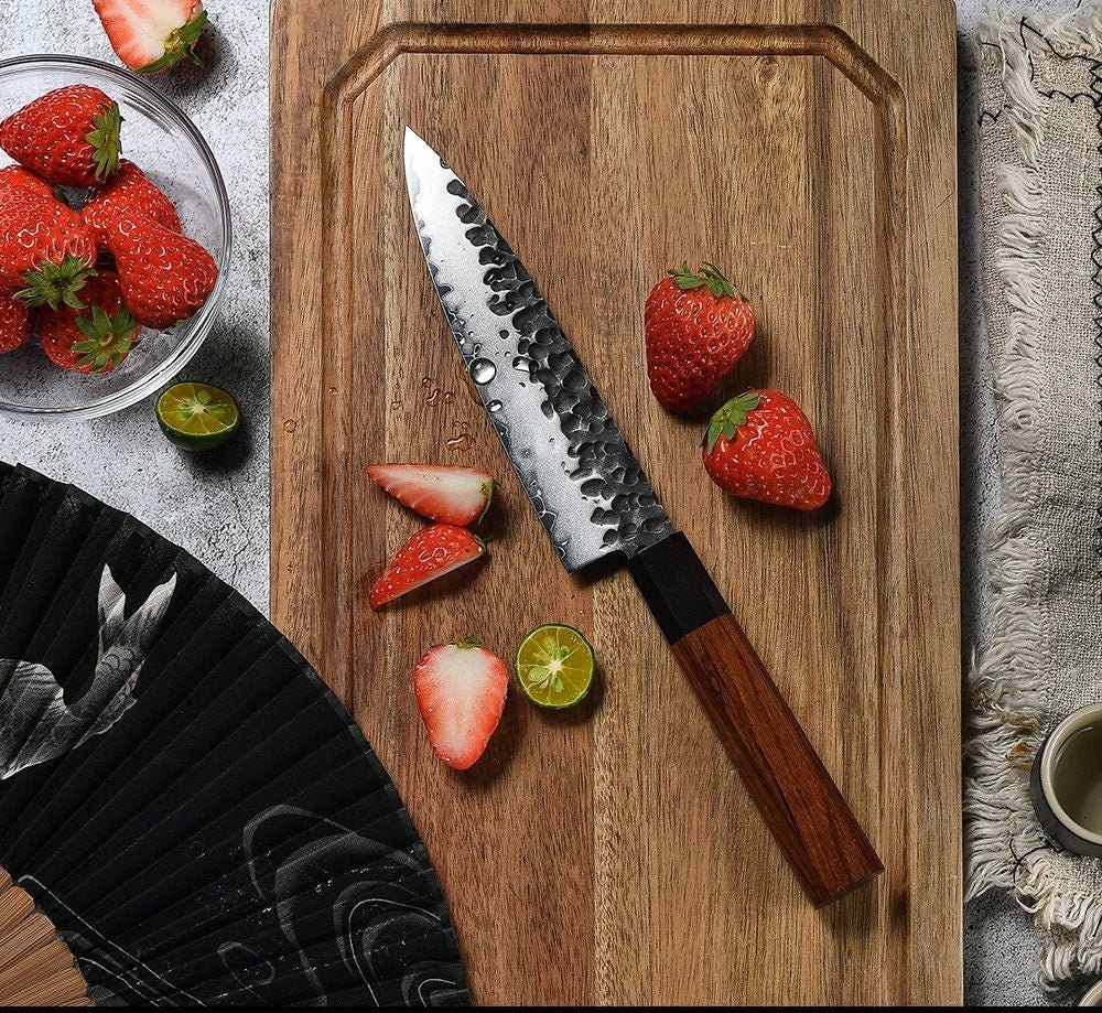 RYUJIN ™ Chef Knife, Damascus Steel Knife, Japanese Chef Knife, Damascus Knives - Groove Rabbit