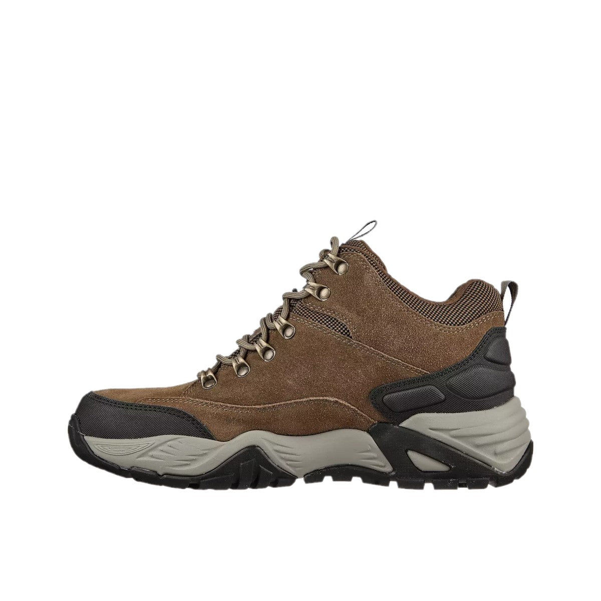 SKECHERS 204408WW/KHK ARCH FIT RECON - ROMAR MN'S (Extra Wide) Khaki Leather & Mesh Hiking Boots - Groove Rabbit