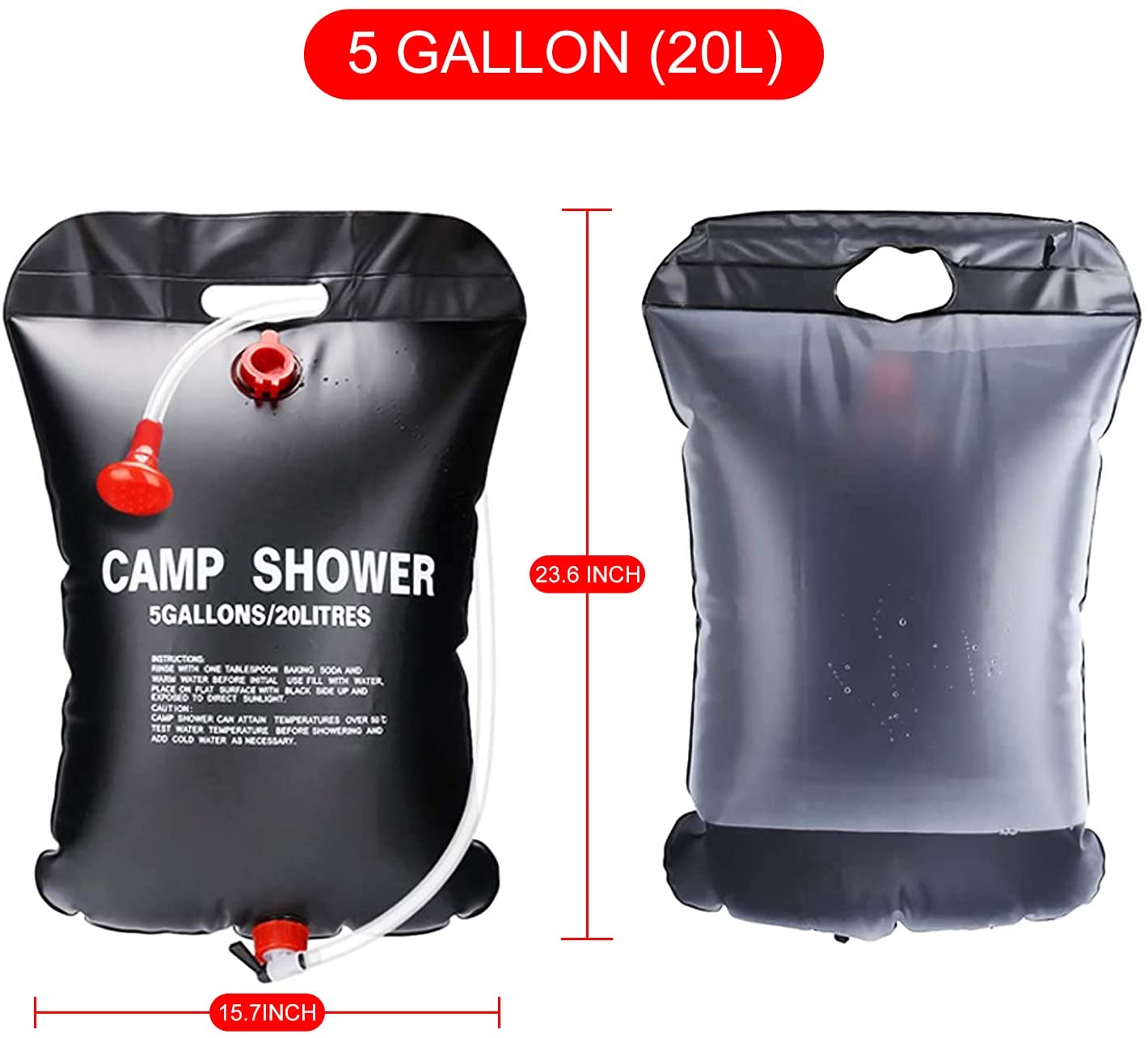 Solar Shower Bag 5 Gallon - Groove Rabbit