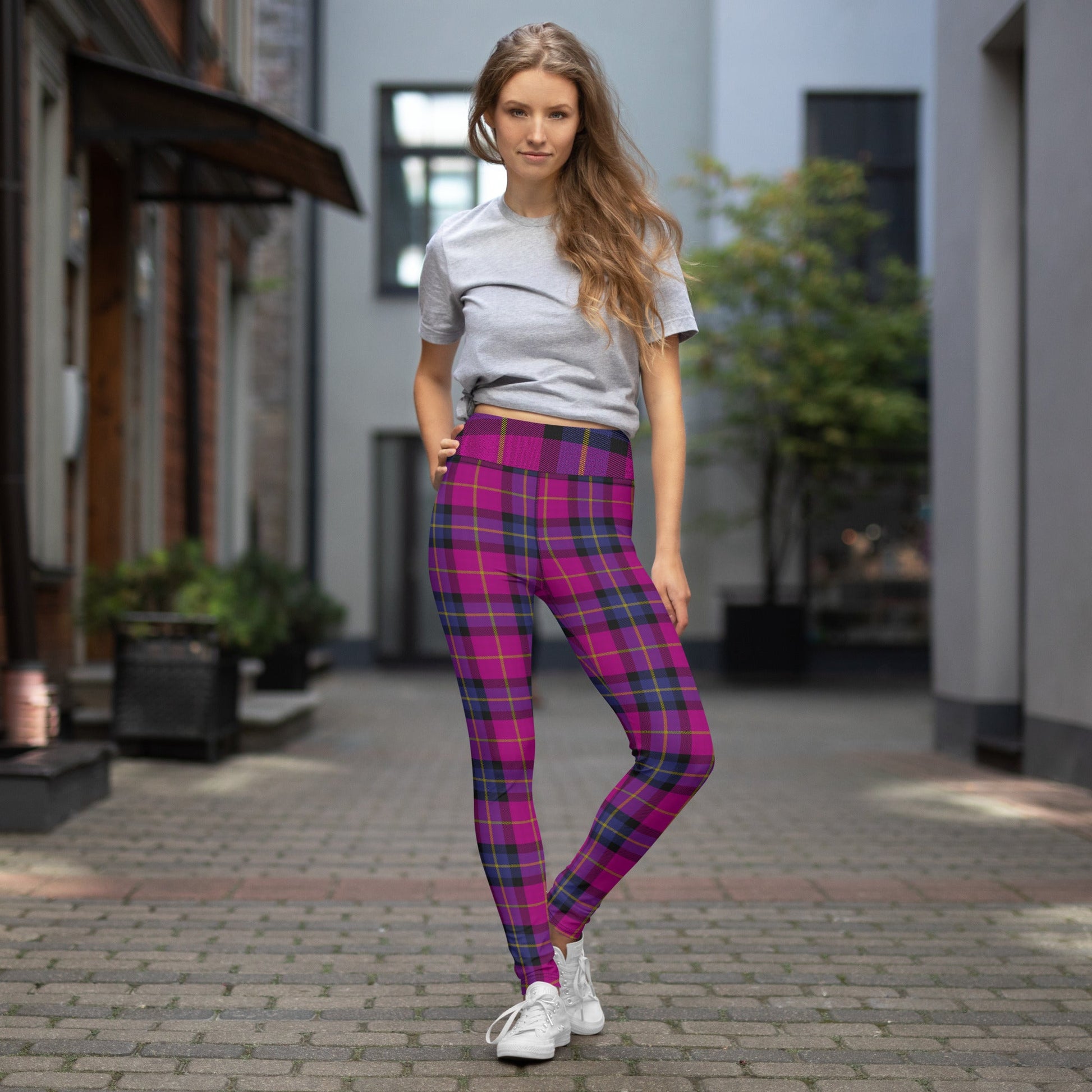 Tartan Sunrise Leggings - Groove Rabbit