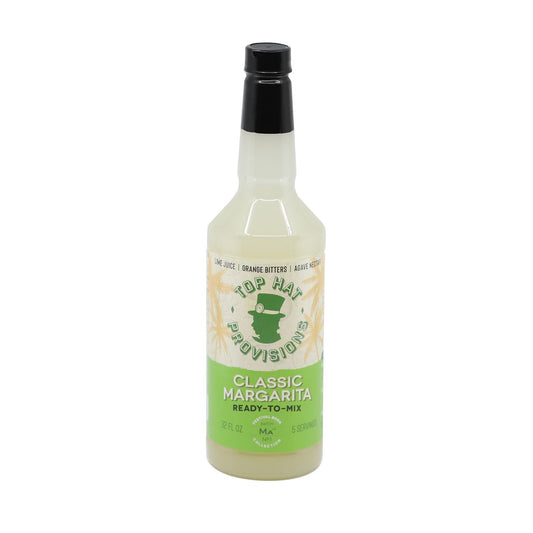 Top Hat Classic Lime Margarita Mix (made with agave nectar & organic lime juice) - 32oz Bottle - Groove Rabbit