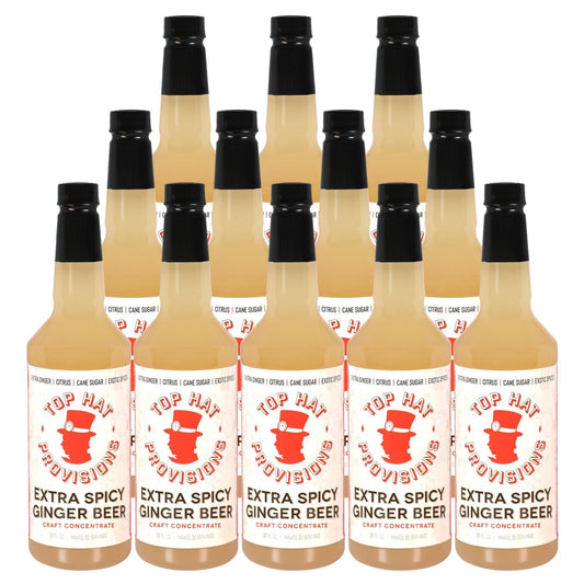 Top Hat Extra Spicy Ginger Beer Syrup & Moscow Mule Batching Mix - 12x32oz case - Groove Rabbit