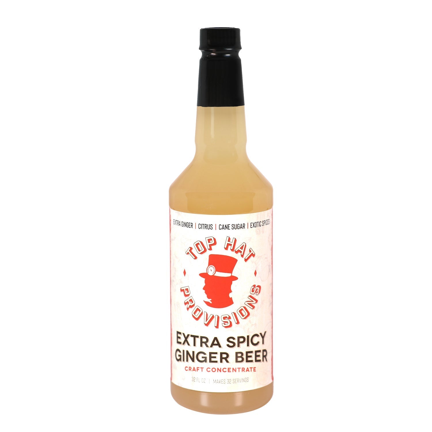 Top Hat Extra Spicy Ginger Beer Syrup & Moscow Mule Batching Mix - 12x32oz case - Groove Rabbit