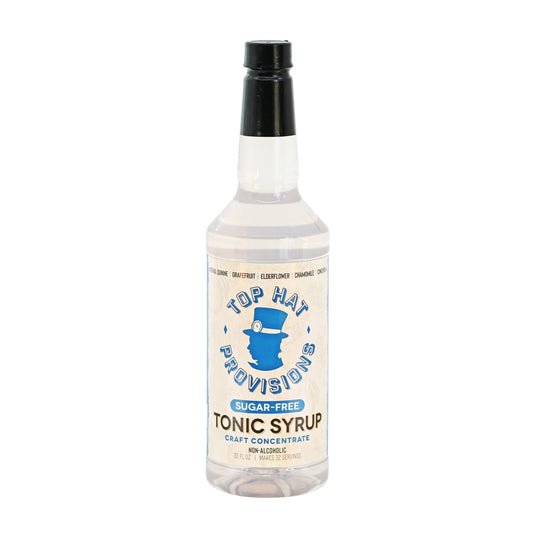 Top Hat Keto Sugar-Free Elderflower Tonic Syrup & 5x Quinine Concentrate - Naturally sweetened with keto friendly / carb free / zero sugar Monk Fruit - 32oz bottle - Groove Rabbit