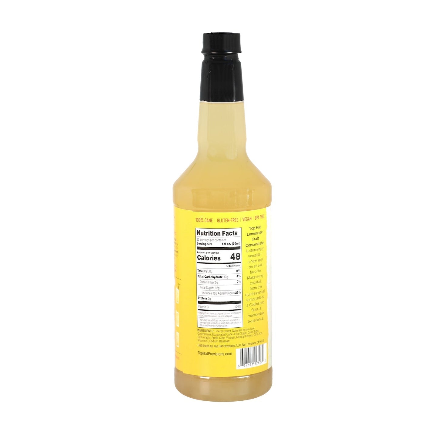 Top Hat Lemonade Mix & Craft Sour Batching Concentrate - 32oz bottle - Groove Rabbit