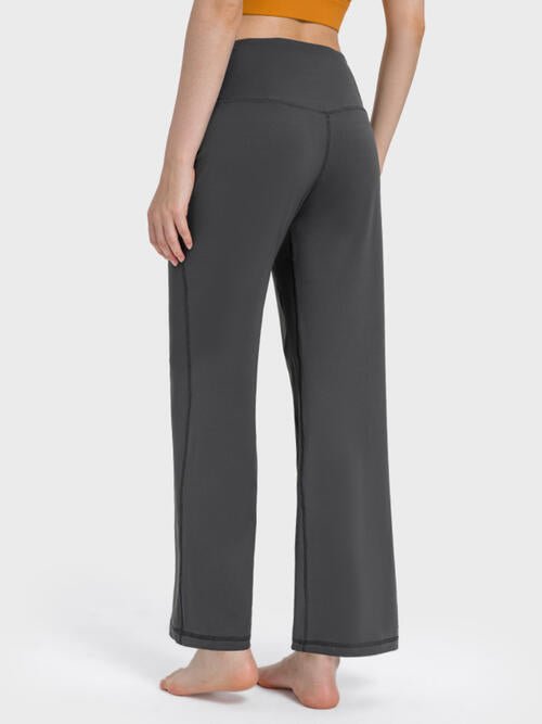 Wide Waistband Active Pants with Pockets - Groove Rabbit